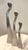 Postmodern Set of 3 Graduated Incredible Postmodern Vintage Matthew Hilton Swan Candlesticks For Sale - Image 3 of 9