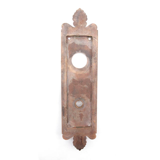 Traditional Antique 11.25 In. Sargent Greek Copper Finish Back Plate For Sale - Image 3 of 3