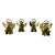 Vintage Holiday Polished Brass Angel Napkin Rings - Set of 4 For Sale