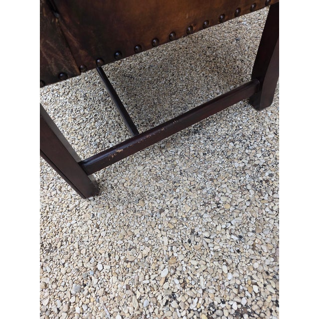 Animal Skin Pair of Henredon Leather Armchairs For Sale - Image 7 of 18