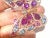 Bochic "Orient" Multi Amethyst & Topaz Brooch/ Pendent or Ring Set In 18K & Silver For Sale - Image 16 of 18