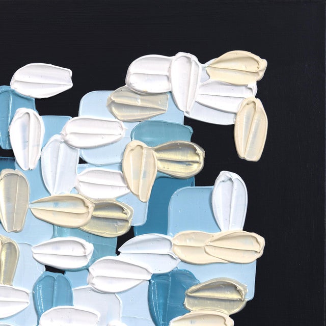 Abstract Black and White - Impasto Inspired Textural Thick Acrylic Paint Abstract Original Artwork by Shiri Phillips For Sale - Image 3 of 9