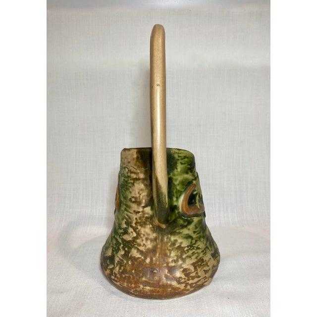 Roseville Pottery 1920s Antique Roseville Pottery Imperial Textured Basket For Sale - Image 4 of 6