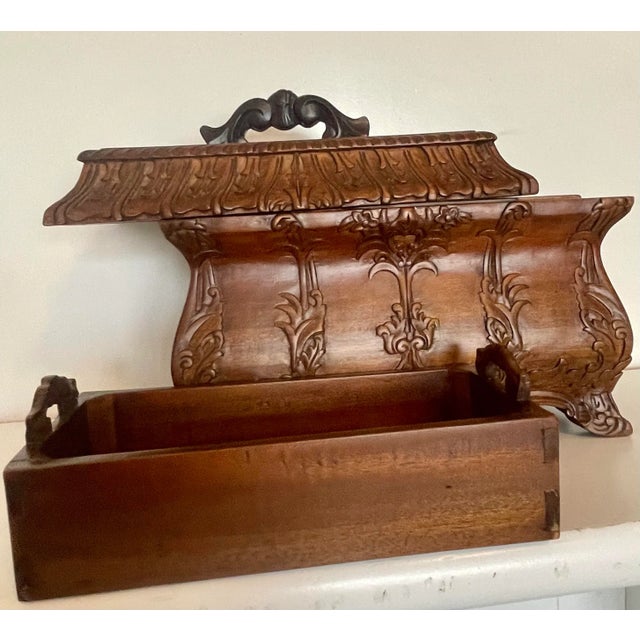 Vintage Tea Caddy Wood Box Collector Piece Chairish