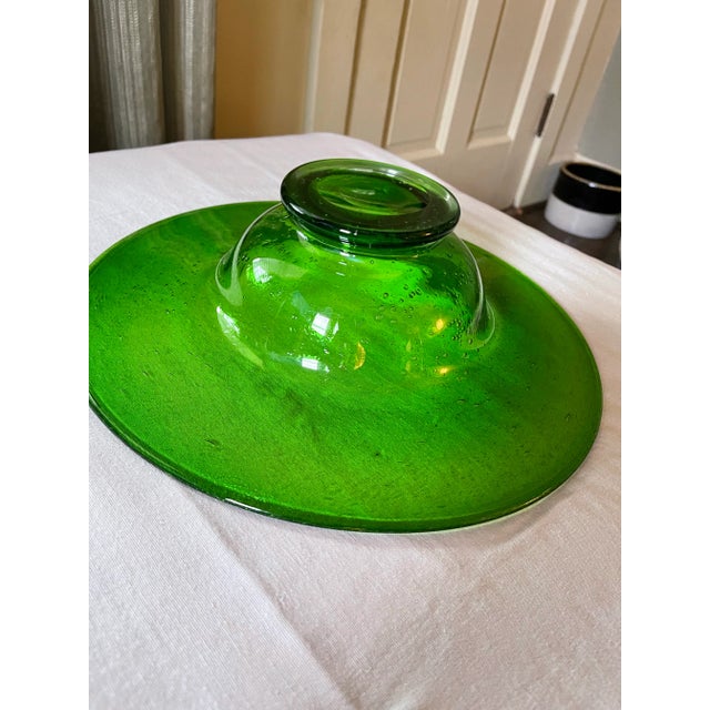 Mid-Century Modern Mexican Art Glass Controlled Bubble Bowl For Sale - Image 10 of 10
