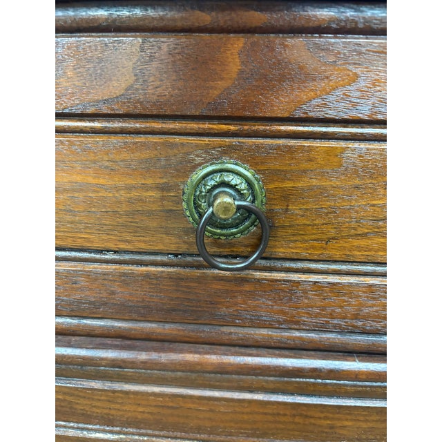 Antique Victorian Eastlake Walnut Dresser With Swivel Mirror and Marble Inlay For Sale - Image 13 of 14