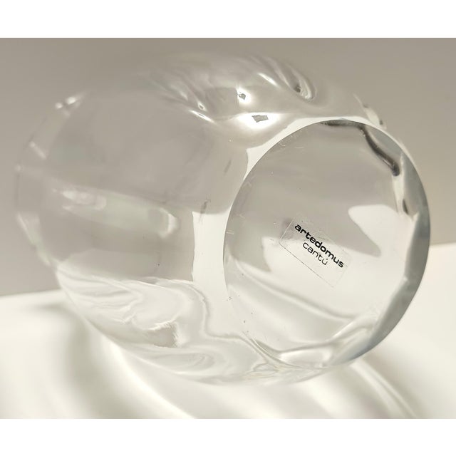 Transparent Murano Glass Vase by Moretti and Nason, Italy, 1990s For Sale - Image 7 of 10