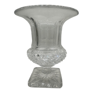 French Crystal Vase Signed Saint Louis
