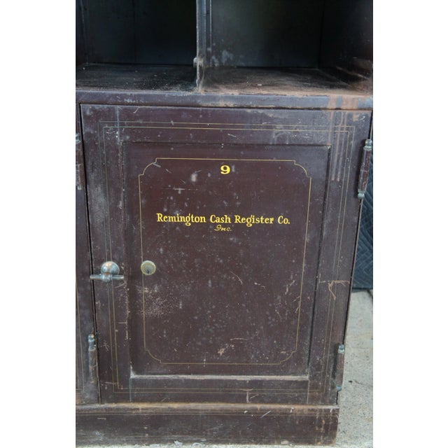 Antique NCR National Cash Register Industrial Iron Steel Safe Cabinet For Sale - Image 11 of 12