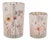 Frosted Floral Print Votive Holder (Set of 2) For Sale