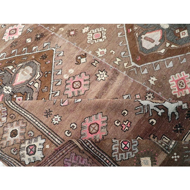 Textile Mid-20th Century Handmade Turkish Anatolian Tribal Room Size Carpet For Sale - Image 7 of 8