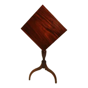 Mid 19th Century Inlaid Antique Regency Solid Mahogany Tilt Top Side End Table