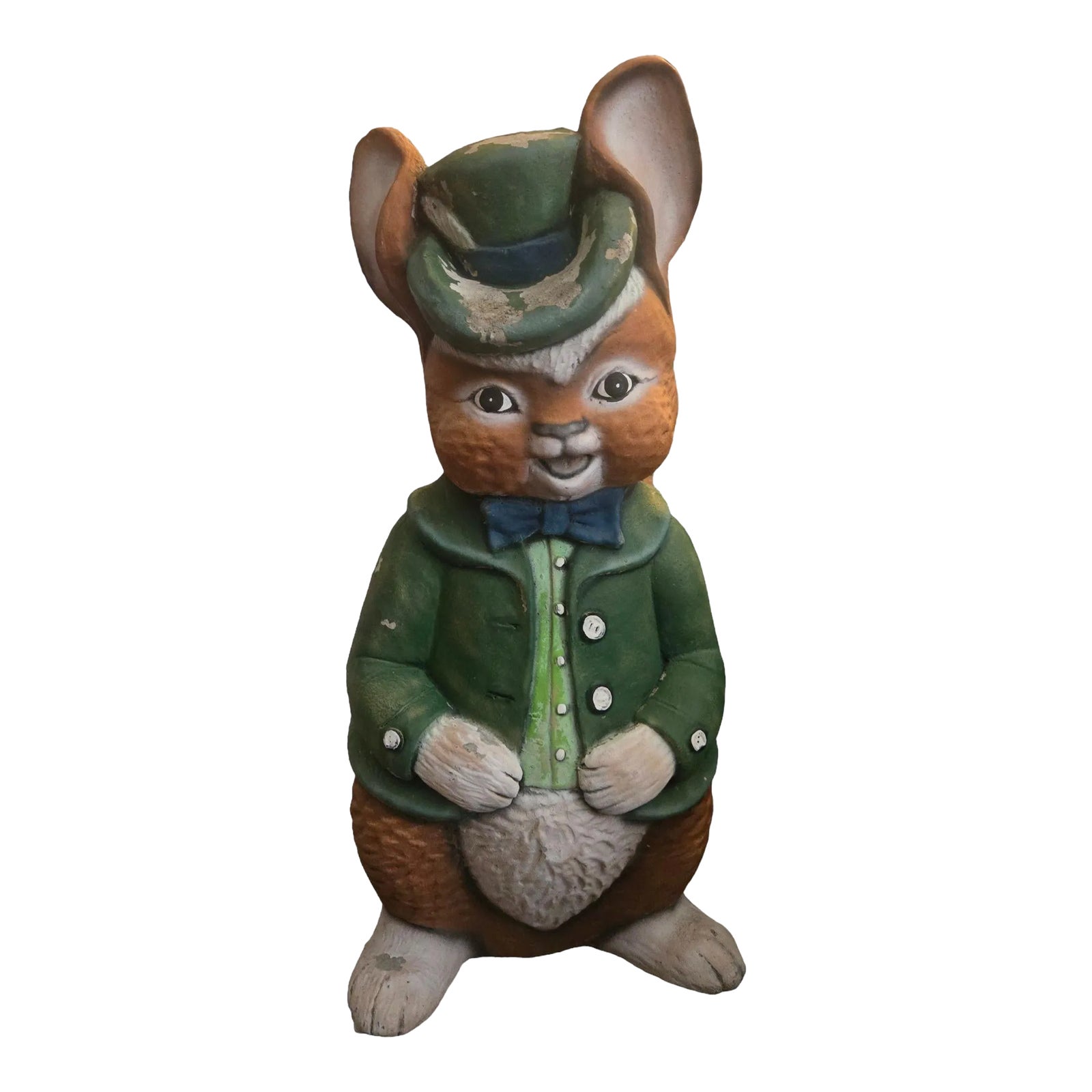 Vintage Bunny Rabbit Cement Garden Ornament | Chairish