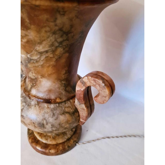 Large Alabaster Medicis Table Lamp, 1930s For Sale - Image 12 of 16