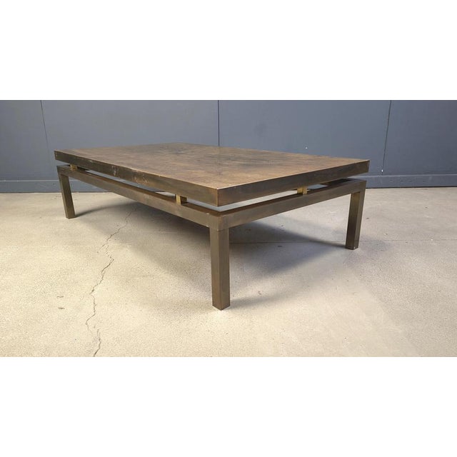 Vintage Etched Brass Coffee Table from Willy Daro, 1970s For Sale - Image 4 of 13