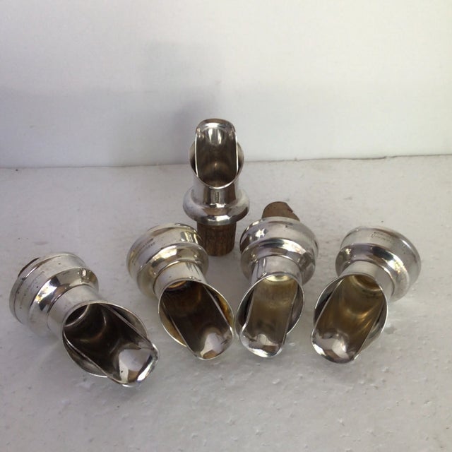 Swedish Silver Plated Wine Pour Spouts - Group of 5 For Sale - Image 12 of 12