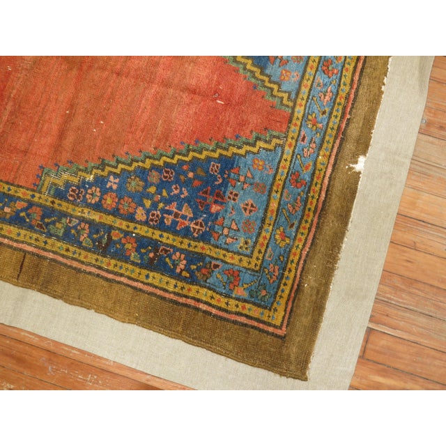 Antique Zabihi Collection Bakshaish Rug on Fabric Textile For Sale In New York - Image 6 of 9