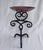 Vintage Spanish Revival Copper Cup & Scrolled Wrought Iron Candlestick For Sale - Image 4 of 12