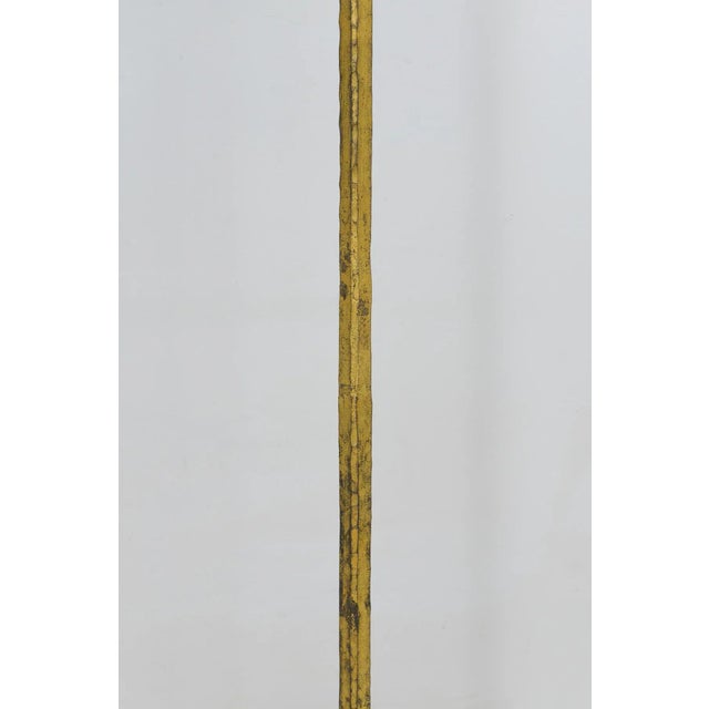 French Vintage Gilt Wrought Iron Floor Lamp For Sale - Image 4 of 9