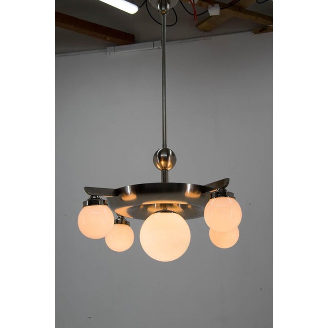 1920s Functionalism Chandelier attributed to Ias, 1920s For Sale - Image 5 of 18