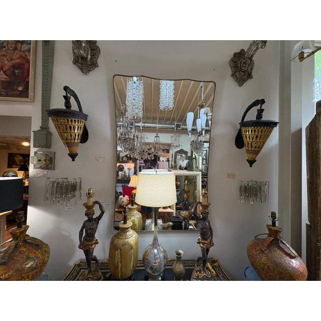 Art Deco 1930s Italian Iron and Glazed Terracotta Lantern Sconces - Pair For Sale - Image 3 of 12