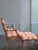 Vintage Walnut French Provincial Armchair & Ottoman Set in Rich Plaid Upholstery For Sale - Image 11 of 12