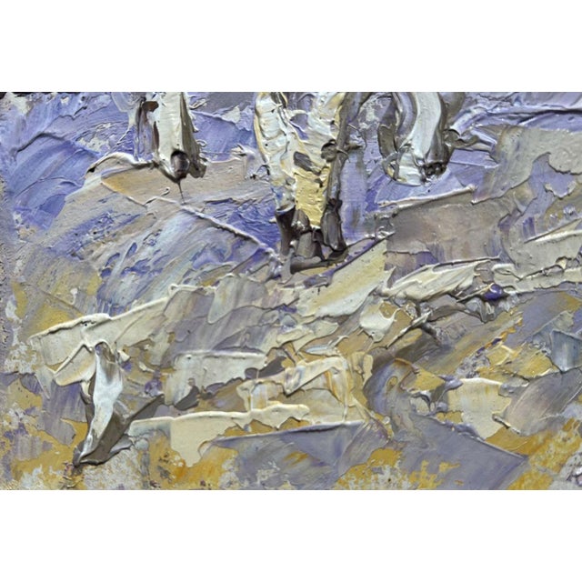 White Oil Painting the End of Winter Is Coming Soon Oleksiy Ivanyuk For Sale - Image 8 of 10