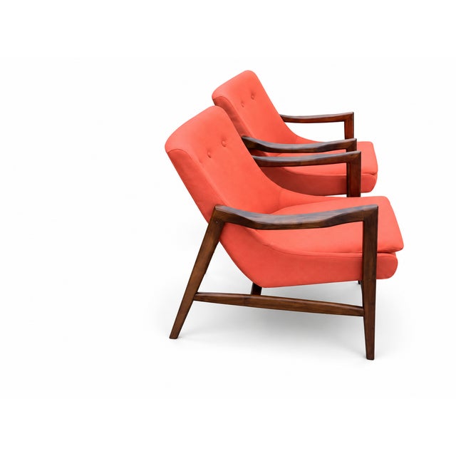 Mid-Century Modern lounge chairs in the style of Ib Kofod-Larsen. stunning lounge chairs, mid-century style at its finest!...