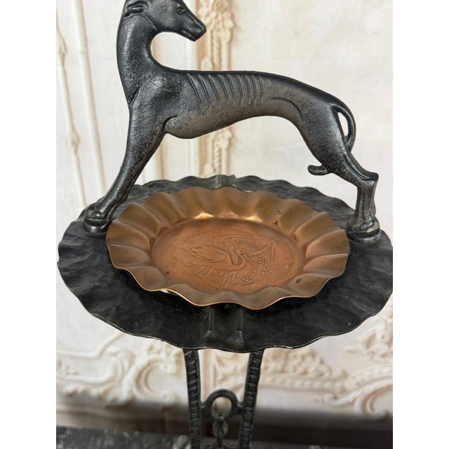 French Art Deco Whippet Smoking Stand, Cast Iron, Circa 1925-1930 For Sale - Image 9 of 14