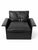 Dieter Rams Model 620 Armchair and Modular 2-Seater Sofa in Black Leather by Dieter Rams for Vitsoe, 1970s, Set of 2 For Sale - Image 4 of 5