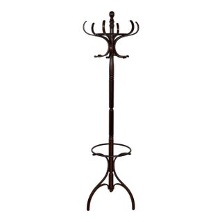 Early 20th Century Thonet-Style Mahogany Bentwood Coat & Hat Rack/Hall Tree For Sale