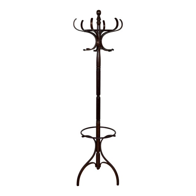 Early 20th Century Thonet-Style Mahogany Bentwood Coat & Hat Rack/Hall Tree For Sale