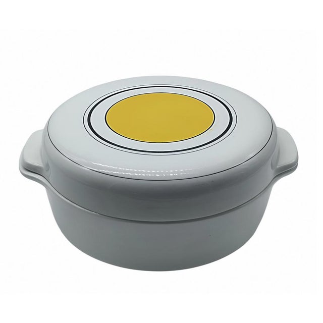 Mod. Giano table service with Africa decoration with a central yellow motif designed by Antonia Campi for the Richard...