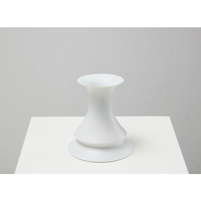 Beautiful unica porcelain vase in light grey, designed and made by Geert Lap ca.1980 in his own workshop. The vase is...