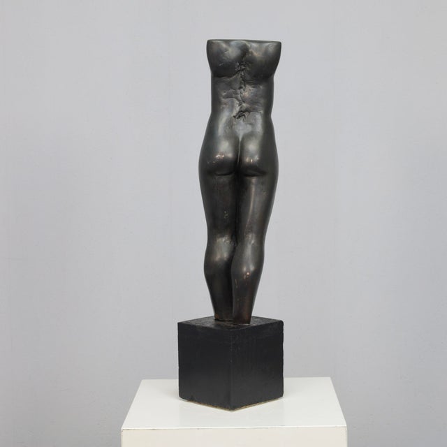 Francine Govers, Nude Female Torso, 1990s, Bronze & Stone For Sale - Image 6 of 12