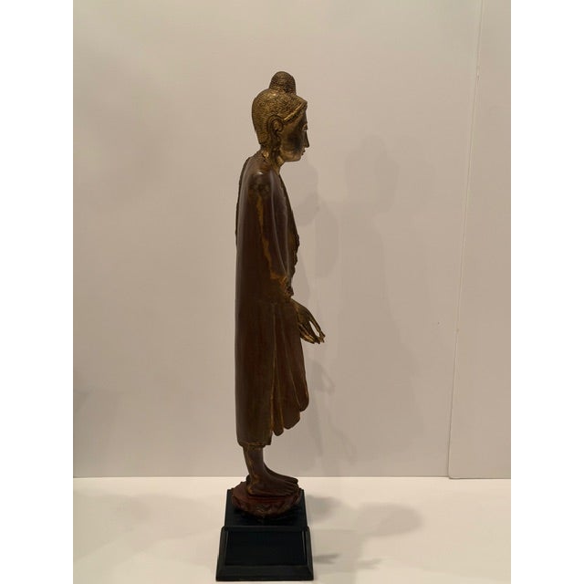 Carved Wood Buddha Statue For Sale - Image 10 of 16