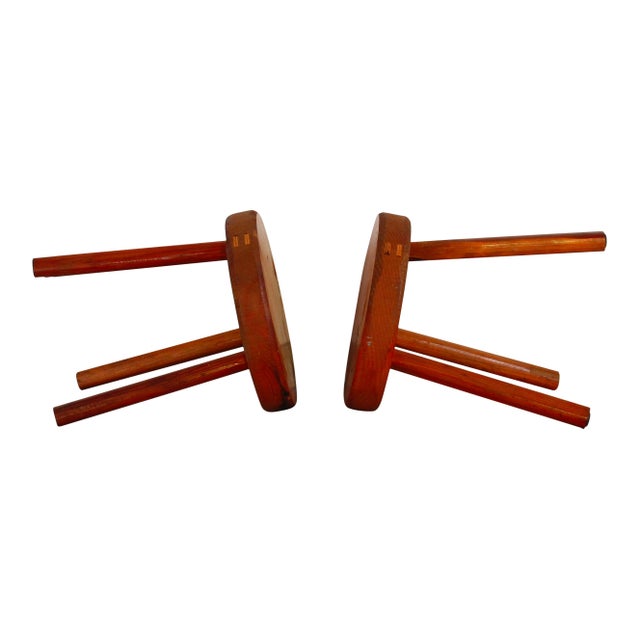 Mid-Century Italian Alpine Fir Stools in the style of Charlotte Perriand, 1960s, Set of 2 For Sale - Image 13 of 18