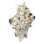 1950s 14k Yellow & White Round Diamond Waterfall Vintage Cocktail Ring, Size 7 For Sale
