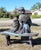 Vintage Life-Size Victorian Mother & Child Garden Sculpture With Bronze Faces, Hands & Upper Body – Garden Bench Statue With Basket Planter, 1980s For Sale - Image 12 of 18