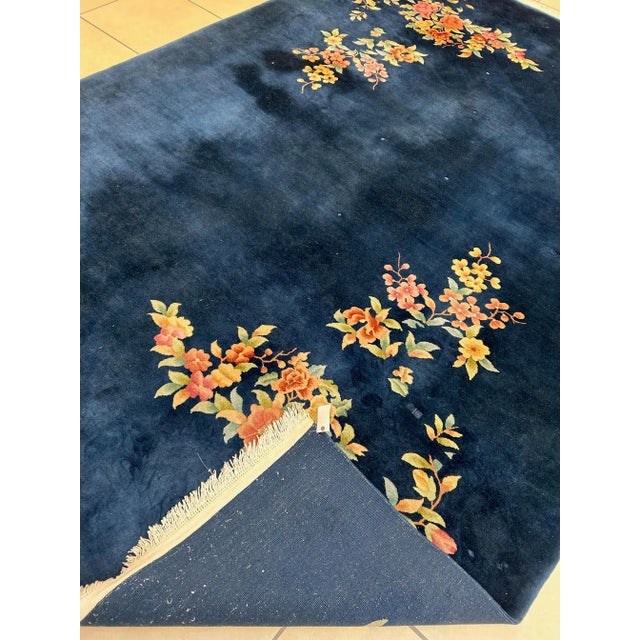 Art Deco 1950's Antique Art Deco Chinese Carpet For Sale - Image 3 of 7