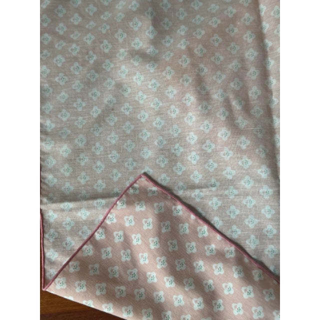 Contemporary Vintage Pink Floral Cotton Napkins – Set of 4, Cottagecore Table Linens For Sale - Image 3 of 4