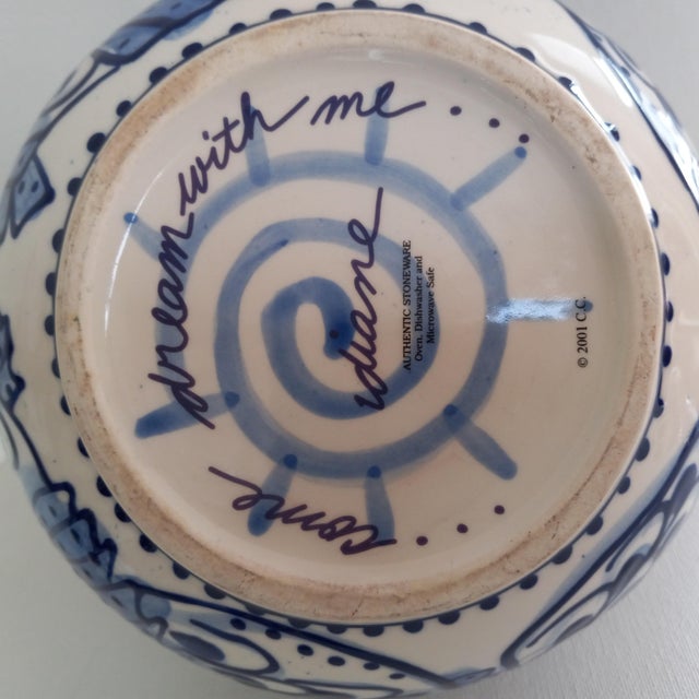 Blue Blue and White Pitcher by "Diane" For Sale - Image 8 of 9