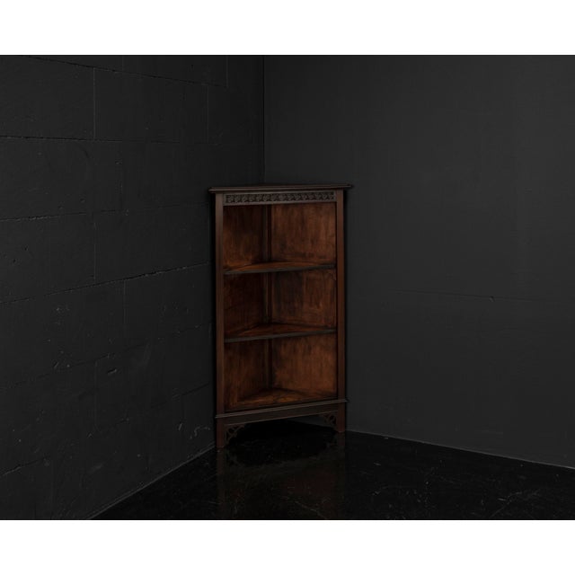 Three-Tier Corner Shelf with Ornamental Kymation Molding, 1920s For Sale - Image 11 of 18