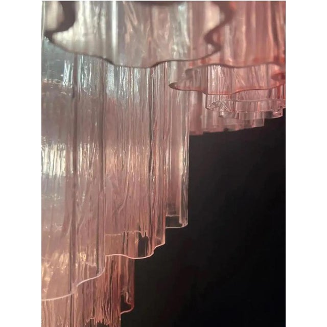 Italian Pink Murano Glass Chandelier, 1970s For Sale - Image 12 of 14
