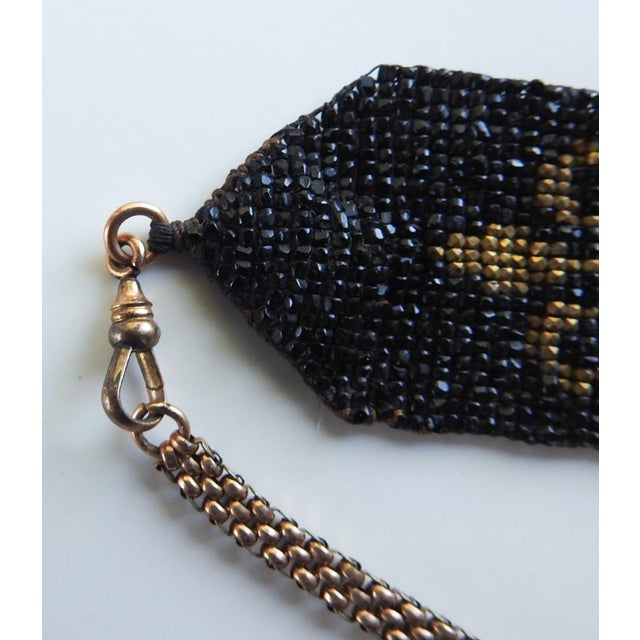 Early 20th Century Beaded Fleur De Lis Fob or Bookmark For Sale - Image 4 of 5