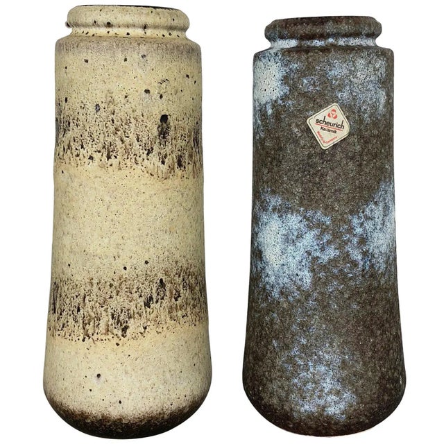 Pottery Fat Lava 206-26 Vases from Scheurich, Germany, 1970s, Set of 2 For Sale - Image 16 of 16