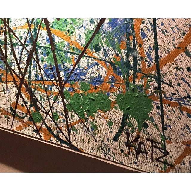 Artist: William Katz, American Title: Homage to Jackson Pollock Year: circa 1970 Medium: Oil on Canvas, signed l.r. Size:...