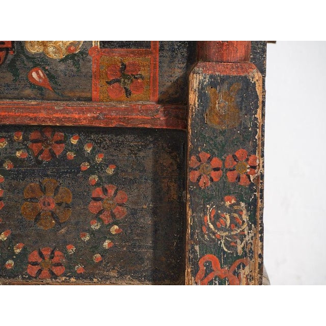 Antique Painted Chest, 1870s For Sale - Image 13 of 18