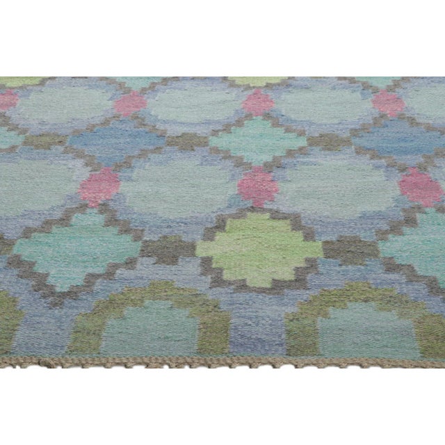 Märta Måås-Fjetterström Late 20th Century Judith Johansson Swedish Rollakan Rug, 06'03 X 08'03 For Sale - Image 4 of 11