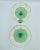 Art Deco Early 20th Century Art Deco Jadeite-Style Candle Holders With Chronograph Gold Leaf Motif - a Pair For Sale - Image 3 of 12